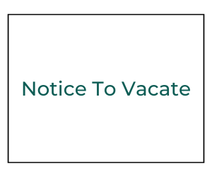 Notice To Vacate