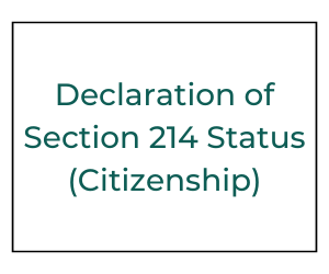 Declaration of 214 Status