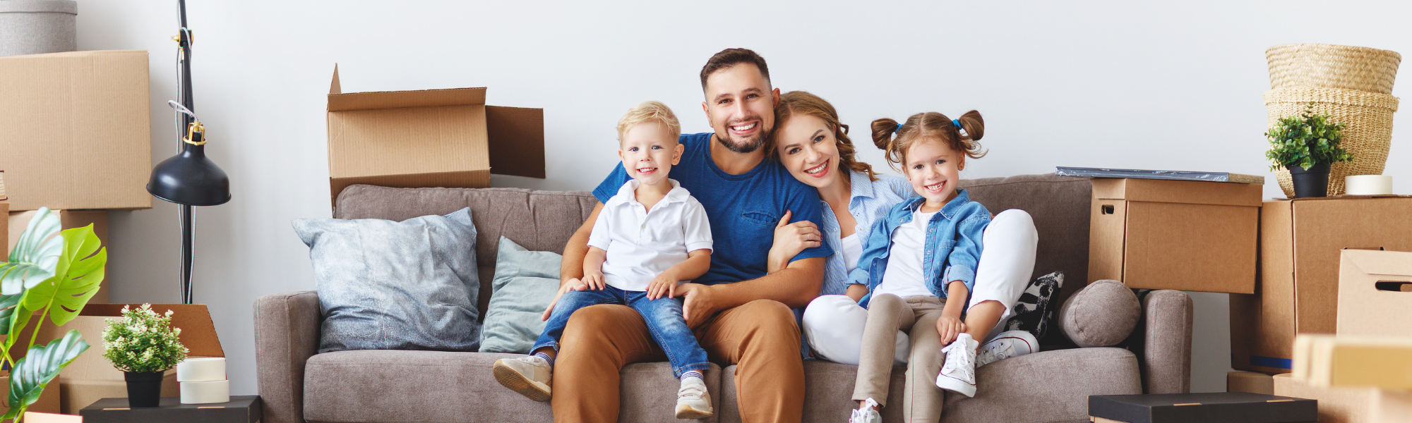 family moving into a home